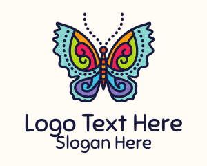 Colorful Butterfly Craft Logo