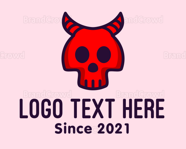 Red Devil Skull Logo