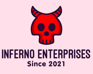 Red Devil Skull logo design