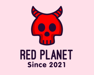 Red Devil Skull logo design