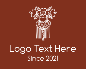 White Macrame  Decor  Logo