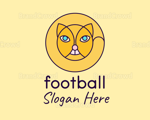 Yellow Circle Cat Logo