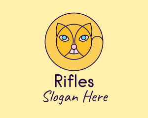 Yellow Circle Cat Logo