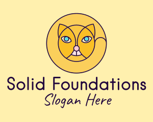 Veterinary Clinic - Yellow Circle Cat logo design