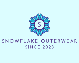 Ice Snowflake Winter logo design