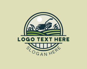 Horticulture - Lawn Care Mower Landscaping logo design