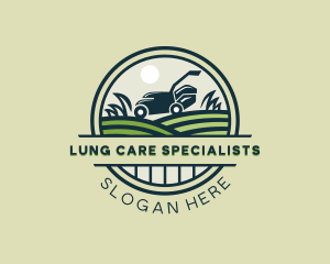 Lawn Care Mower Landscaping logo design