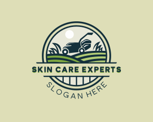 Lawn Care Mower Landscaping logo design