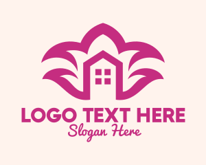 Bloom - Purple Flower Housing Property logo design