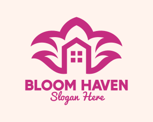 Purple Flower Housing Property logo design