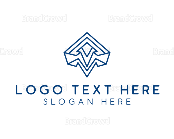 Geometric Shape Arrow Logo