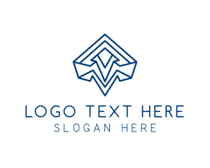 Company - Geometric Shape Arrow logo design