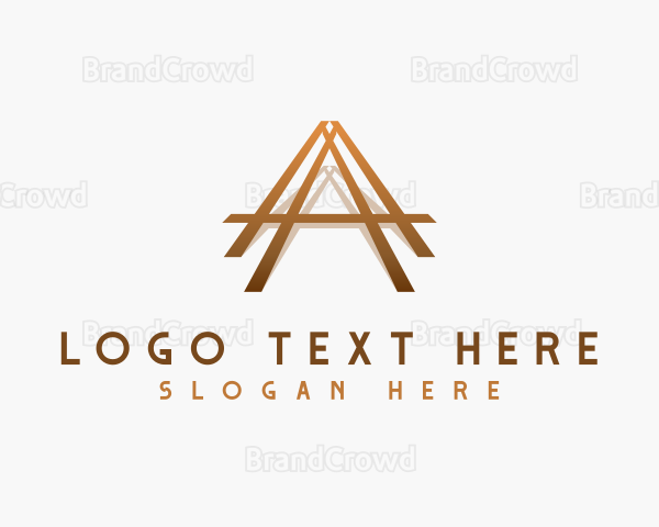 Abstract Geometric Letter A Logo