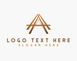 Residential - Abstract Geometric Letter A logo design