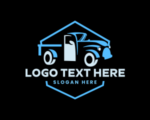 Driving - Classic Truck Pickup logo design