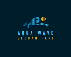 Sea Wave Audio Equalizer logo design