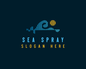 Sea Wave Audio Equalizer logo design