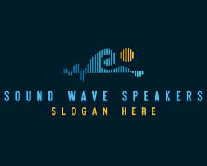 Sea Wave Audio Equalizer logo design