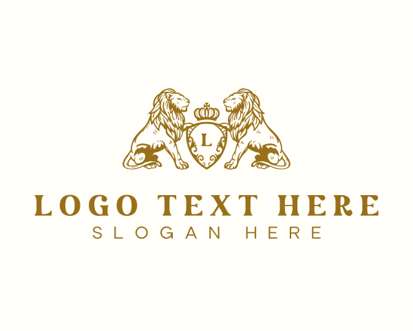 Prestige - Royal Lion Heraldry logo design