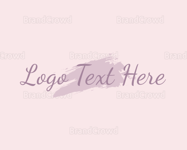 Feminine Watercolor Makeup Logo