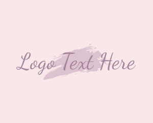 Pink - Feminine Watercolor Makeup logo design