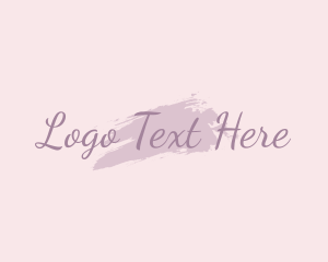 Feminine Watercolor Makeup Logo