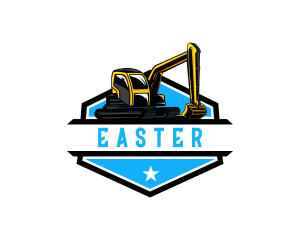 Excavator Heavy Equipment Machine Logo