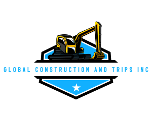 Excavate - Excavator Heavy Equipment Machine logo design