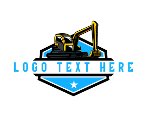 Excavator Heavy Equipment Machine Logo