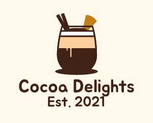 Chocolate Milkshake Drink logo design