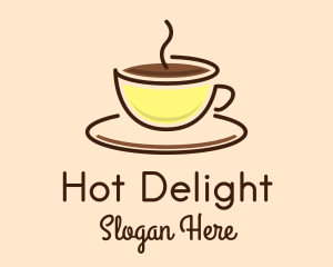 Hot Coffee Cup logo design