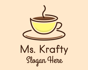 Affogato - Hot Coffee Cup logo design
