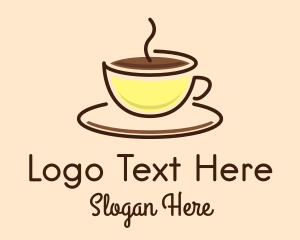 Affogato - Hot Coffee Cup logo design