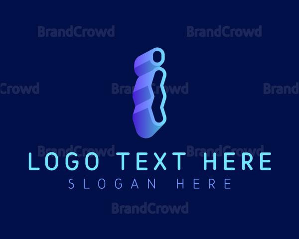 Creative Zigzag Letter I Logo