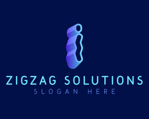 Zigzag - Creative Zigzag Letter I logo design