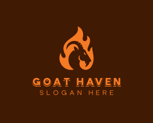 Roasted Goat Barbecue logo design