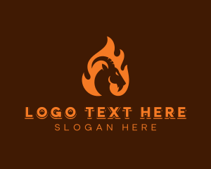 Roasted Goat Barbecue Logo