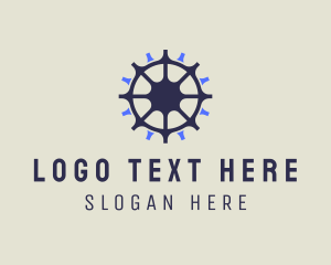 Steering Wheel - Industrial Gear Tech logo design