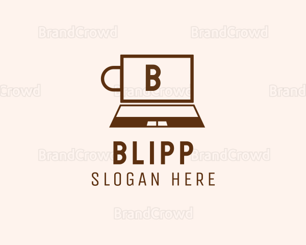 Laptop Internet Cafe Studio Logo