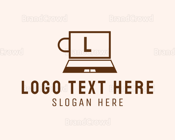 Laptop Internet Cafe Studio Logo