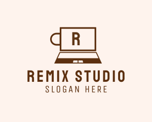 Laptop Internet Cafe Studio logo design