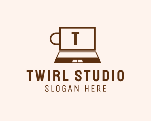 Laptop Internet Cafe Studio logo design