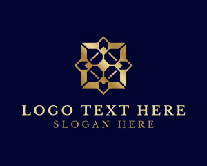 Symmetrical - Luxury Geometric Tile logo design