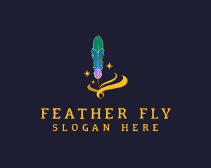 Literature Feather Quill logo design