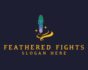 Literature Feather Quill logo design