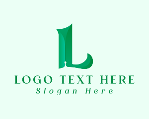 Botany - Natural Leaf Gardening Letter L logo design