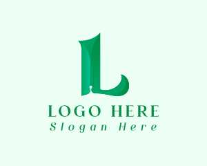 Natural Leaf Gardening Letter L logo design