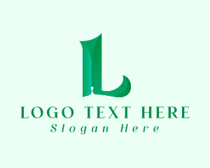 Leaf - Natural Leaf Gardening Letter L logo design