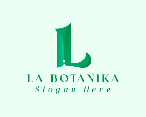 Natural Leaf Gardening Letter L logo design