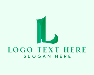 Boutique - Natural Leaf Gardening Letter L logo design